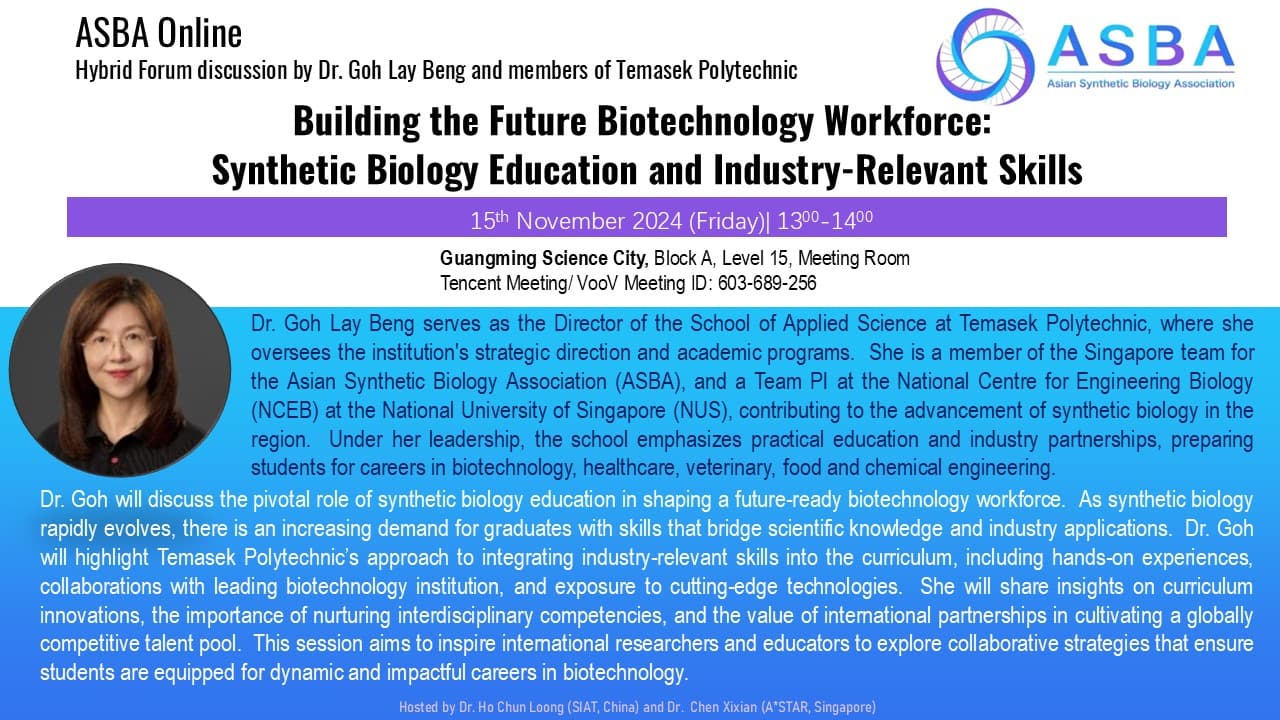 Building the Future Biotechnology Workforce: Synthetic Biology Education and Industry-Relevant Skills